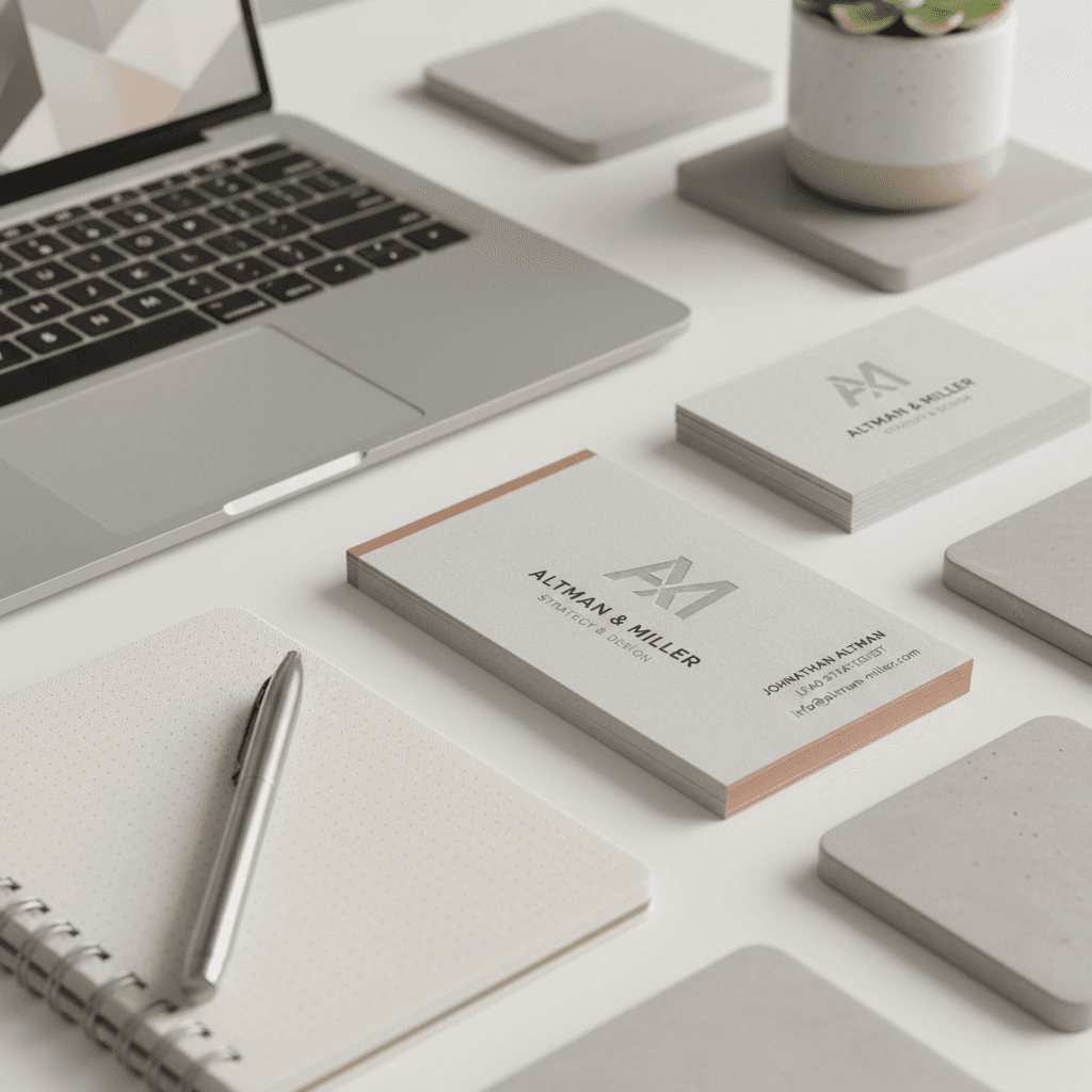 Business cards and stationery set